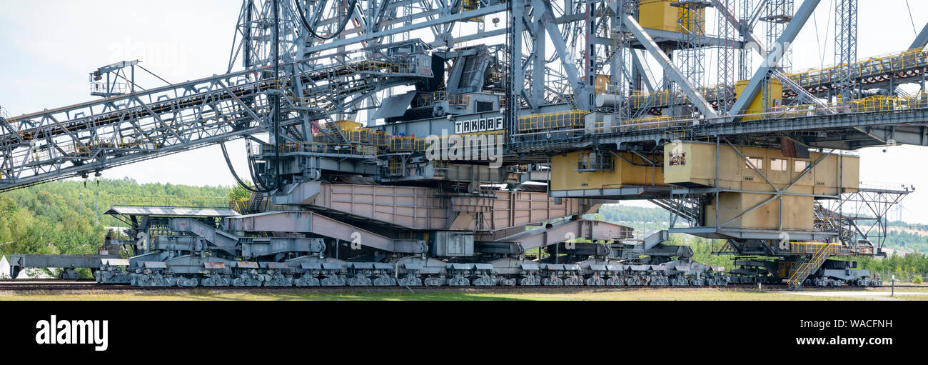 Deutschland, Sachsen, Lichterfeld. F60, mit mehr als 11.000 Tonnen die weltweit größte converer Brücke in Betrieb war nur für zwei Jahre ab dem 1. Stockfoto