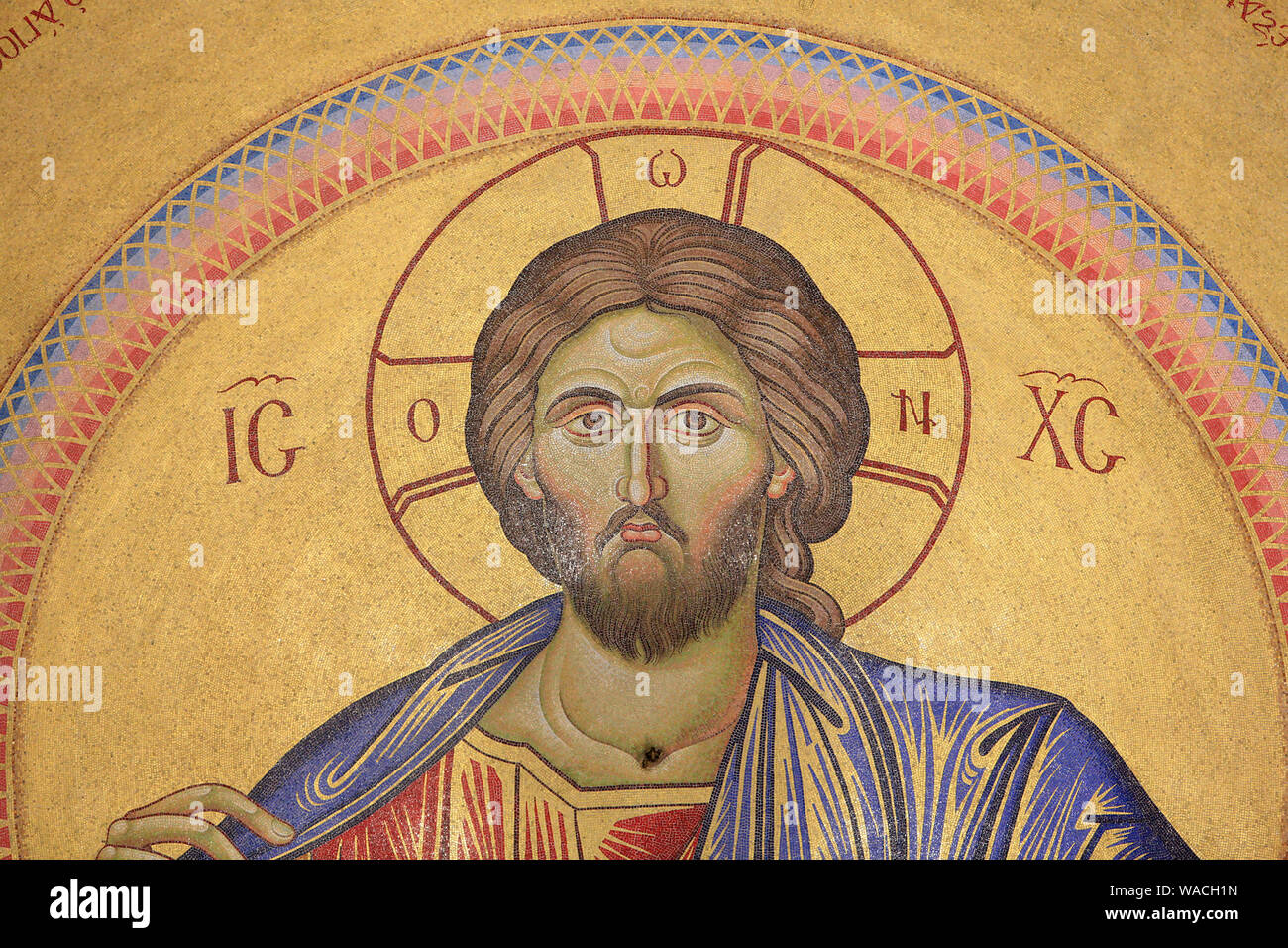 Jesus Christus. Dome catholicon. Grabeskirche Kirche. Jerusalem. Israel. Stockfoto