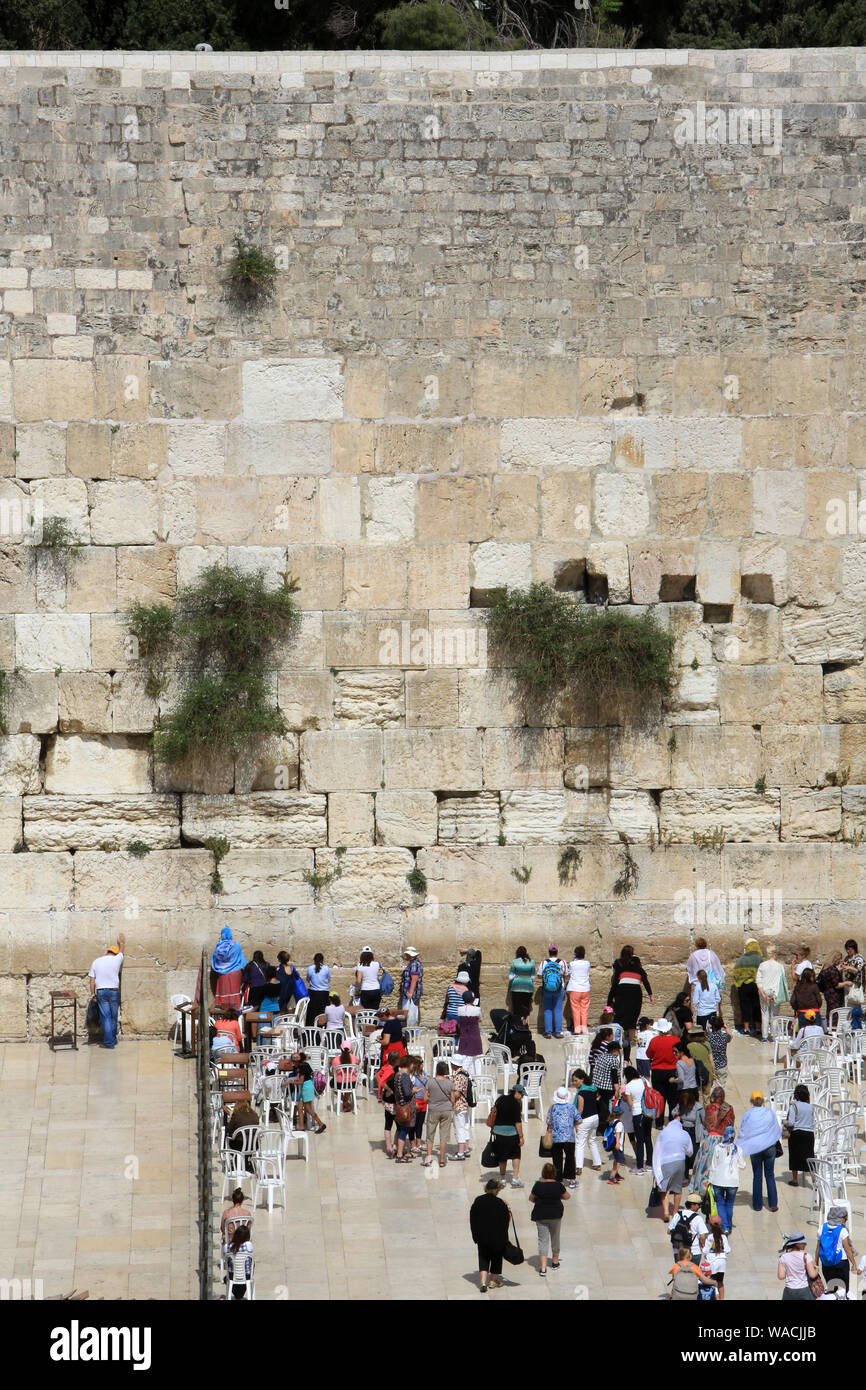 Die westliche Mauer. Jerusalem. Israel. Stockfoto