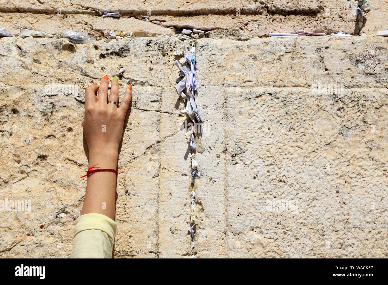 Die westliche Mauer in Jerusalem - der Frauen. Jerusalem. Israel. Stockfoto