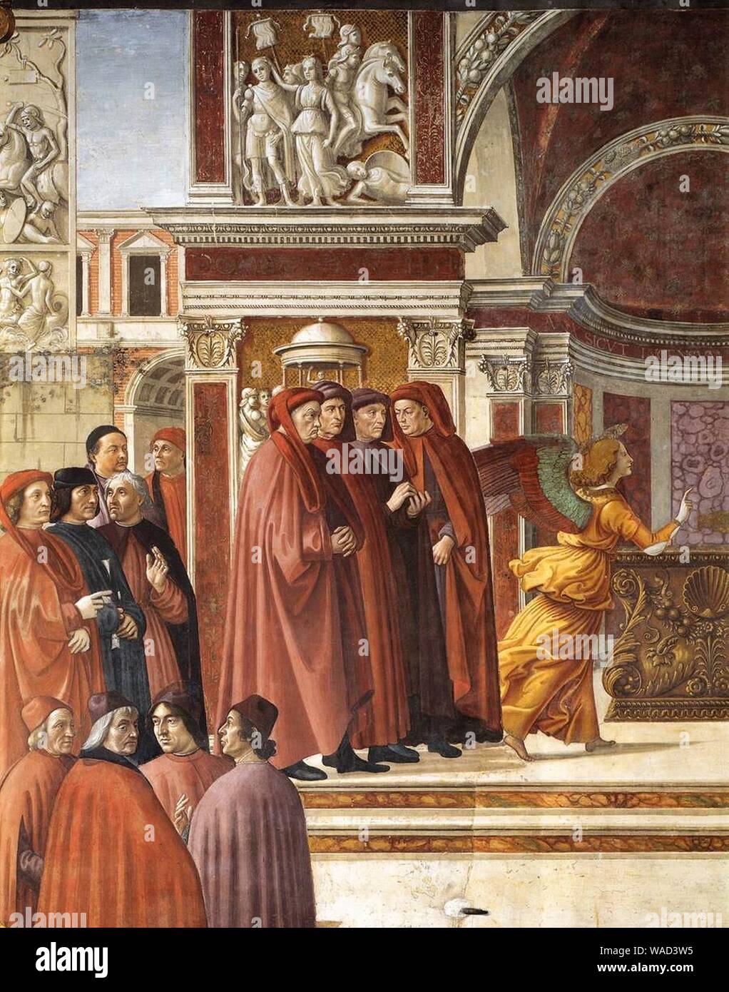 Domenico Ghirlandaio - Engel zu Zacharias (Detail) - Stockfoto