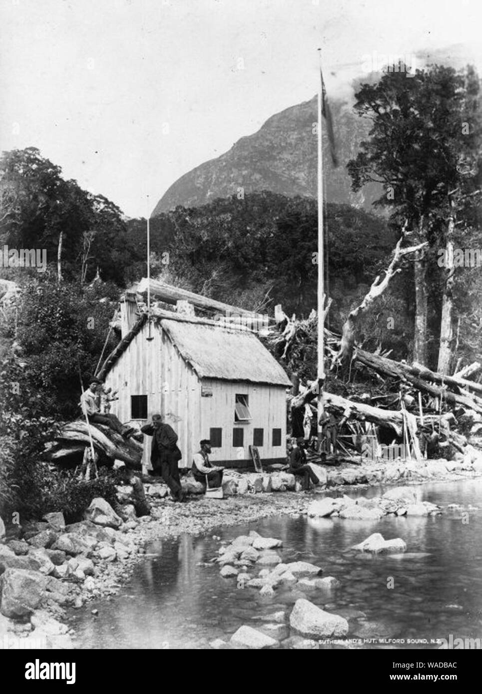 Donald Sutherland's Hütte, Esperance Chalet, Kennedy, Southland. Stockfoto