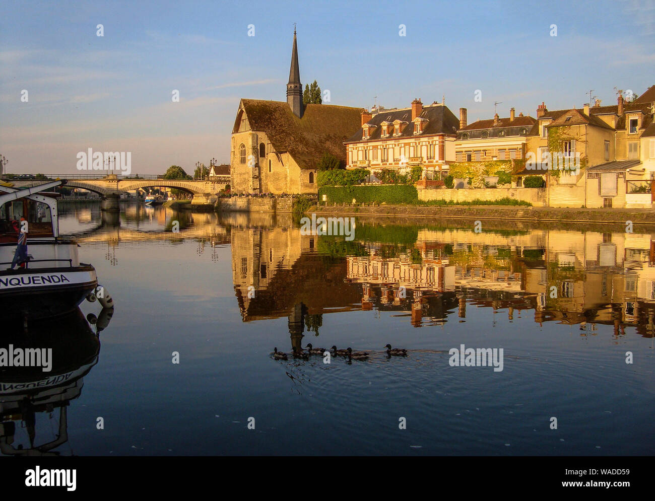 Französische Kanäle und Wasserwege Stockfoto