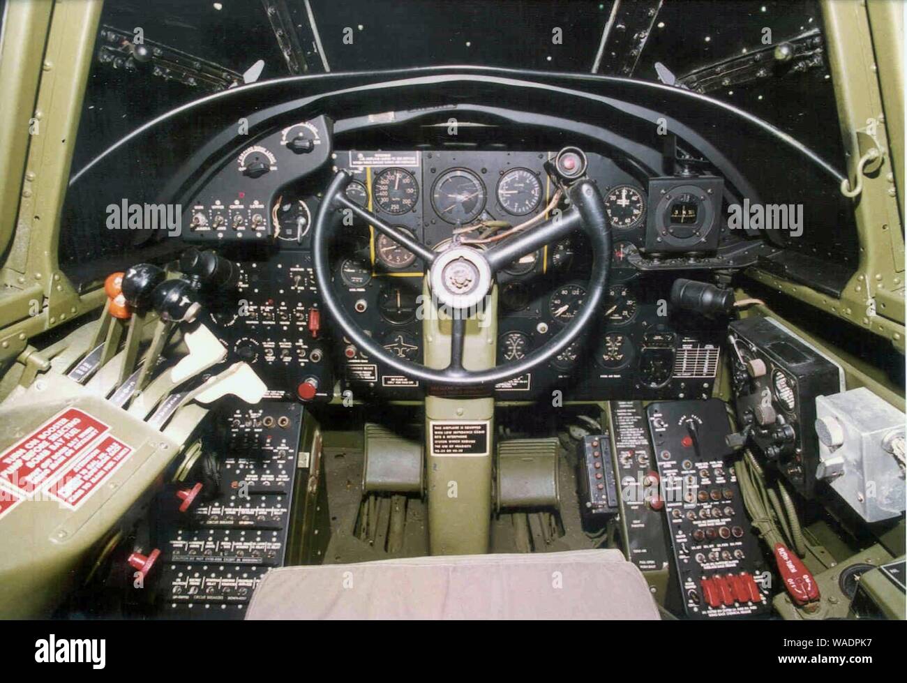 Douglas A-20 G Havoc Cockpit 3 USAF. Stockfoto