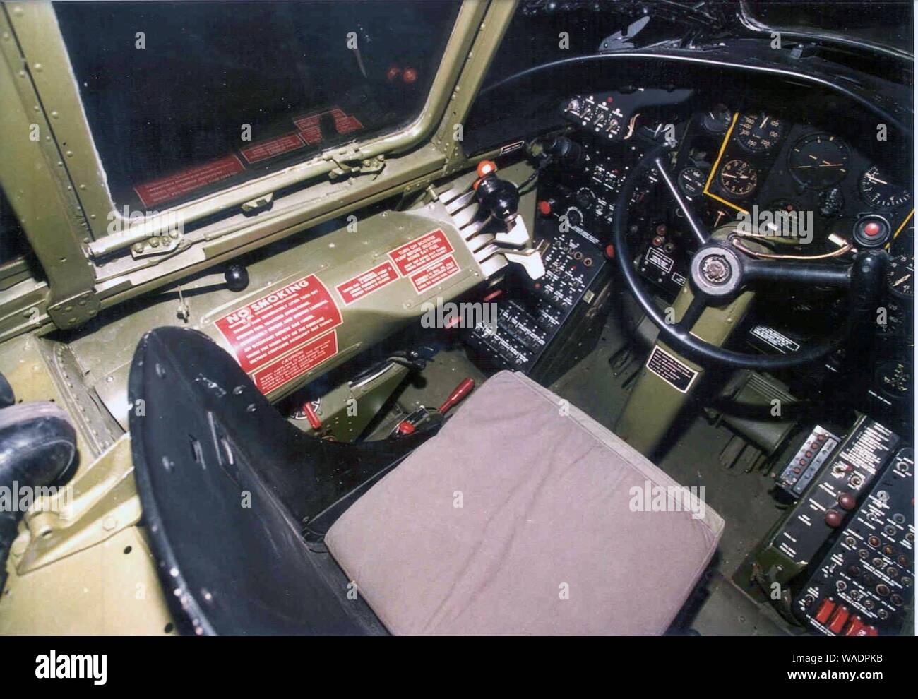 Douglas A-20 G Havoc Cockpit 2 USAF. Stockfoto