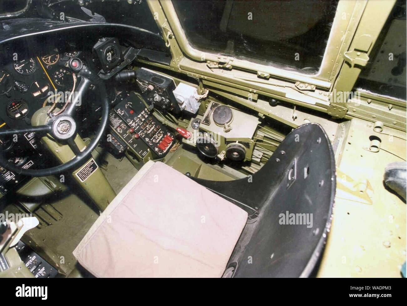 Douglas A-20 G Havoc cockpit USAF. Stockfoto