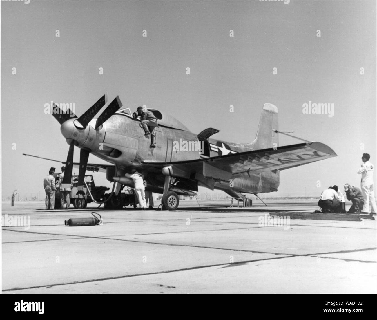Douglas XA2D-1 auf der Edwards AFB c 1952. Stockfoto