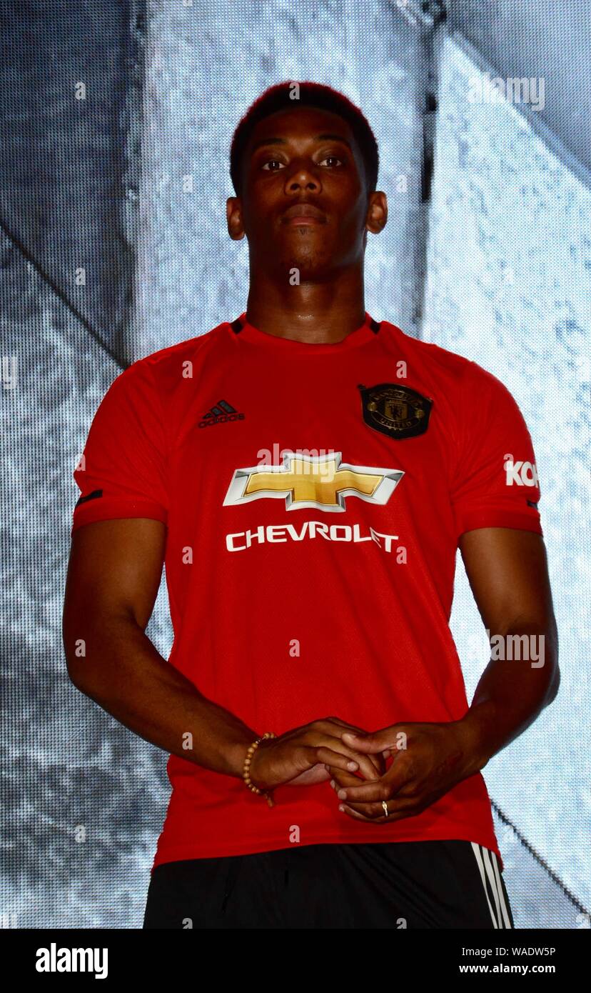 Französischer Fußballspieler Anthony Martial von Manchester United F.C. der Premier League besucht eine Werbeveranstaltung für Kohler während 2019 Saisonvorbereitung tour Stockfoto