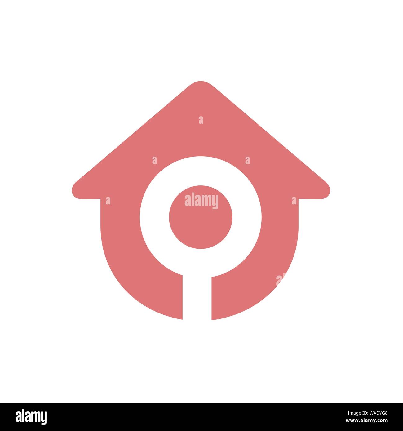 Haus Symbol mit Lupe, Vector Illustration Stock Vektor