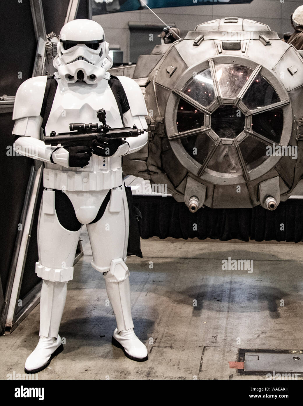 Cosplayer auf Star Wars Celebration 2019 in Chicago. Es gibt Viele in Erwartung für Nachrichten auf Star Wars Episode IX: Der Aufstieg von Skywalker Stockfoto