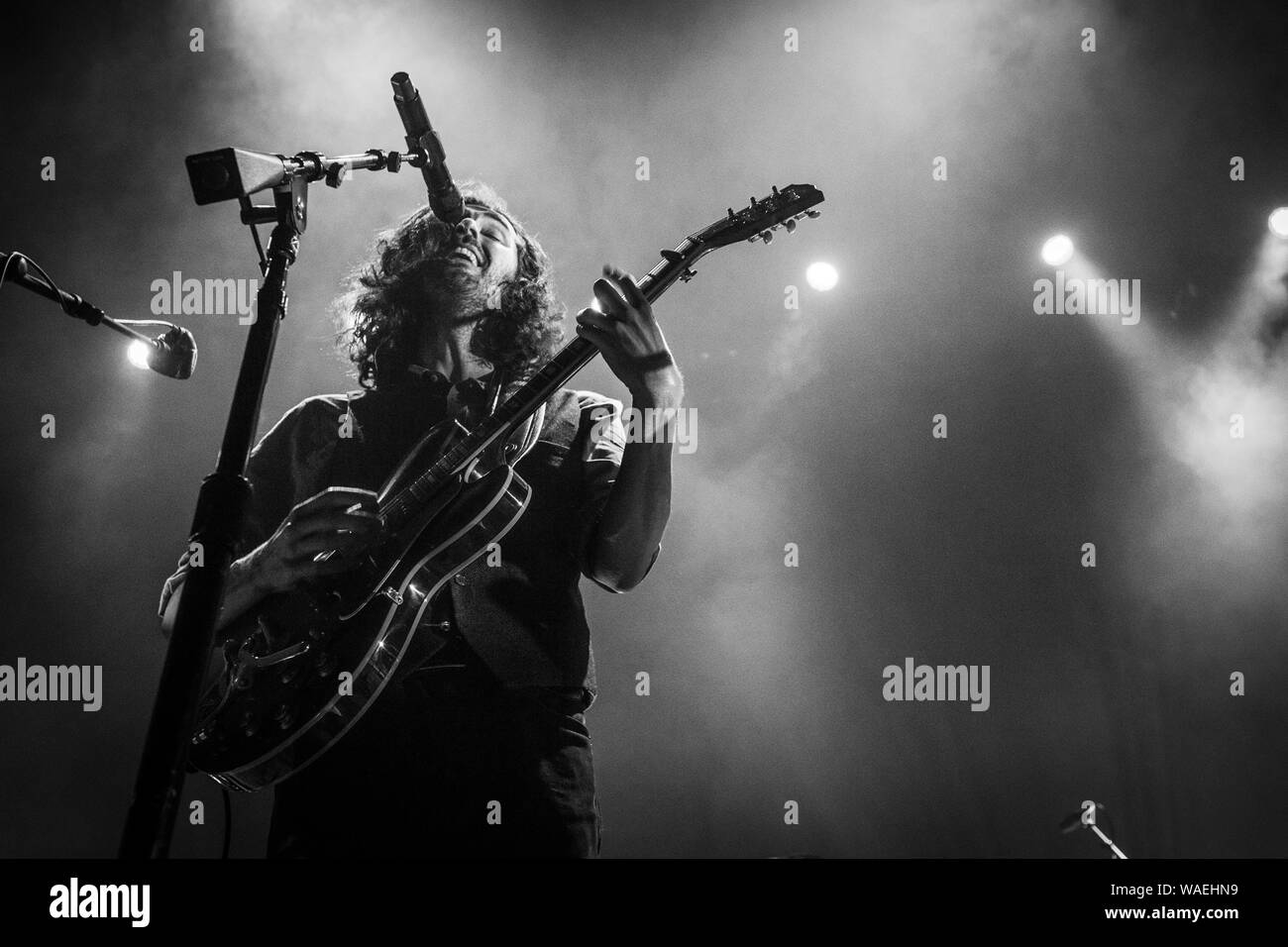 Kopenhagen, Dänemark. 19 Aug, 2019. Der irische Sänger, Songwriter und Musiker Hozier führt ein Live Konzert in KB Hallen in Kopenhagen. (Foto: Gonzales Foto/Thomas Rasmussen/Alamy Live News). Stockfoto