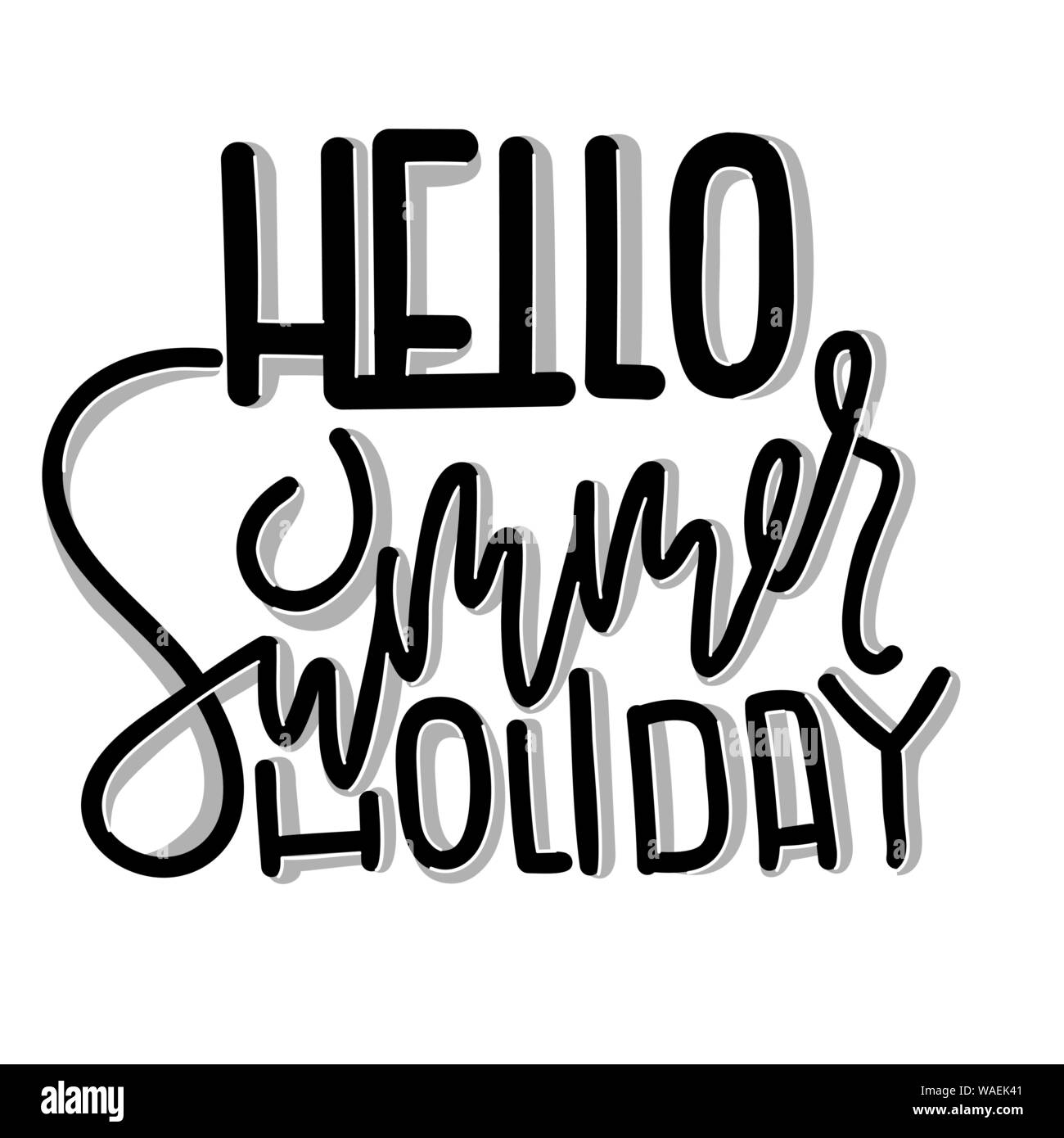 Hallo Sommerurlaub. Abstrakte Sommer Poster. Vector Illustration Stock Vektor