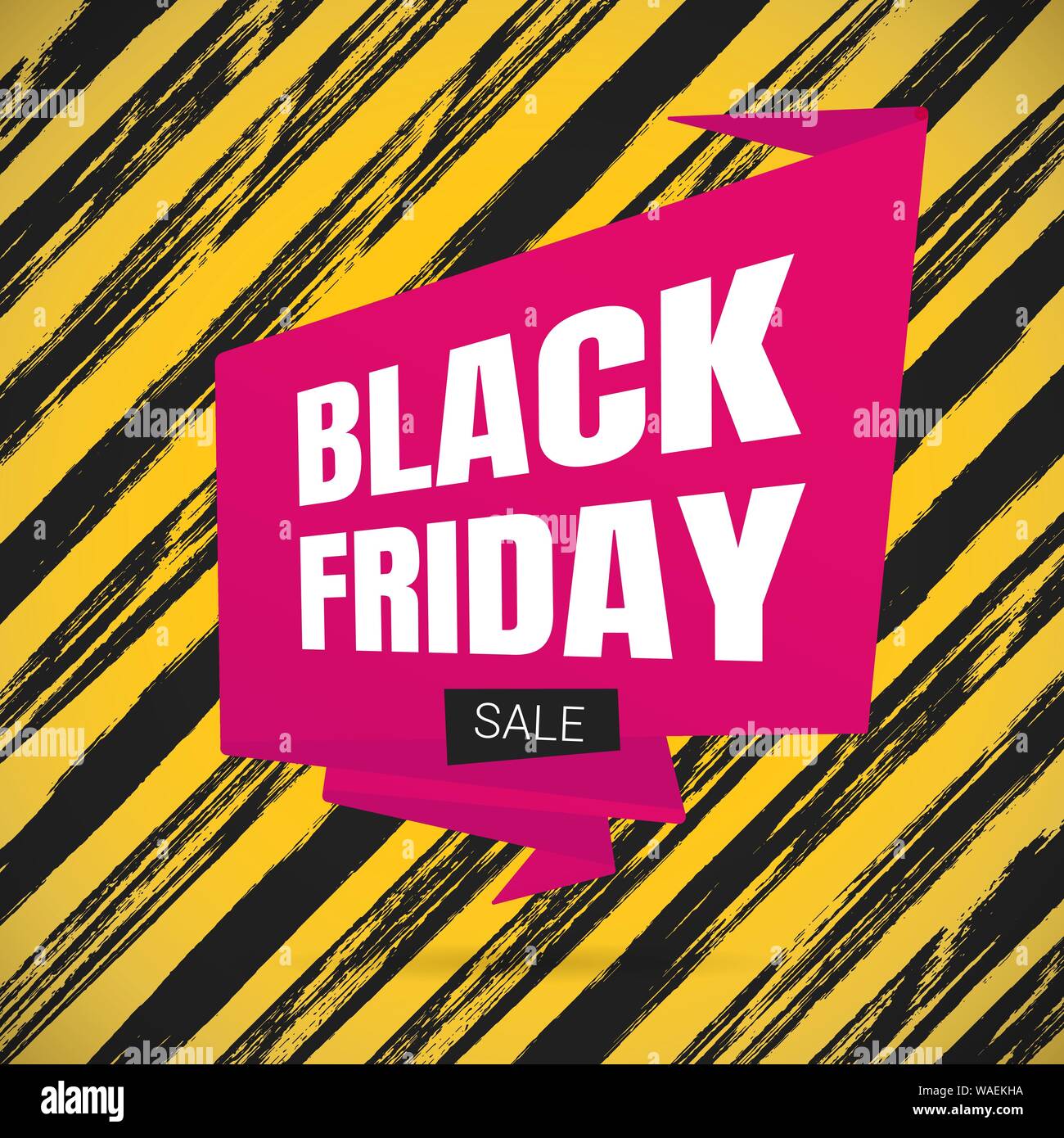 Schwarzer Freitag verkauf Inspiration, Plakat, Big Pink Ribbon banner Stock Vektor