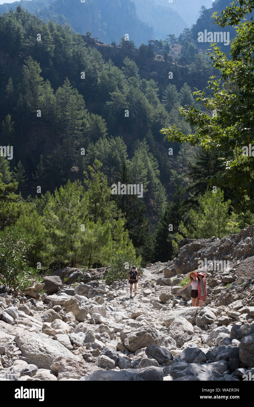 Samariá Schlucht Kreta Stockfoto