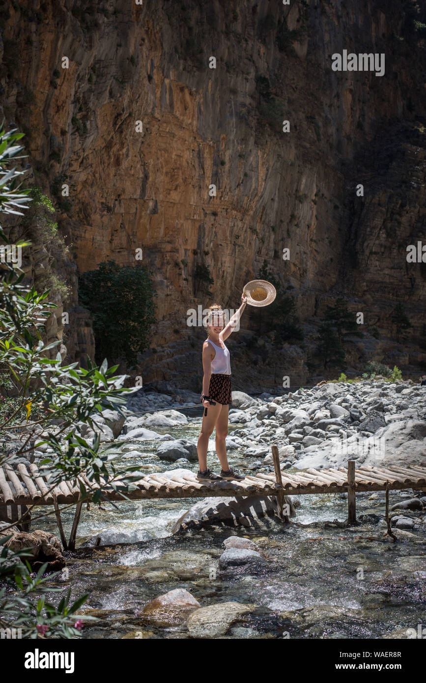 Samariá Schlucht Kreta Stockfoto