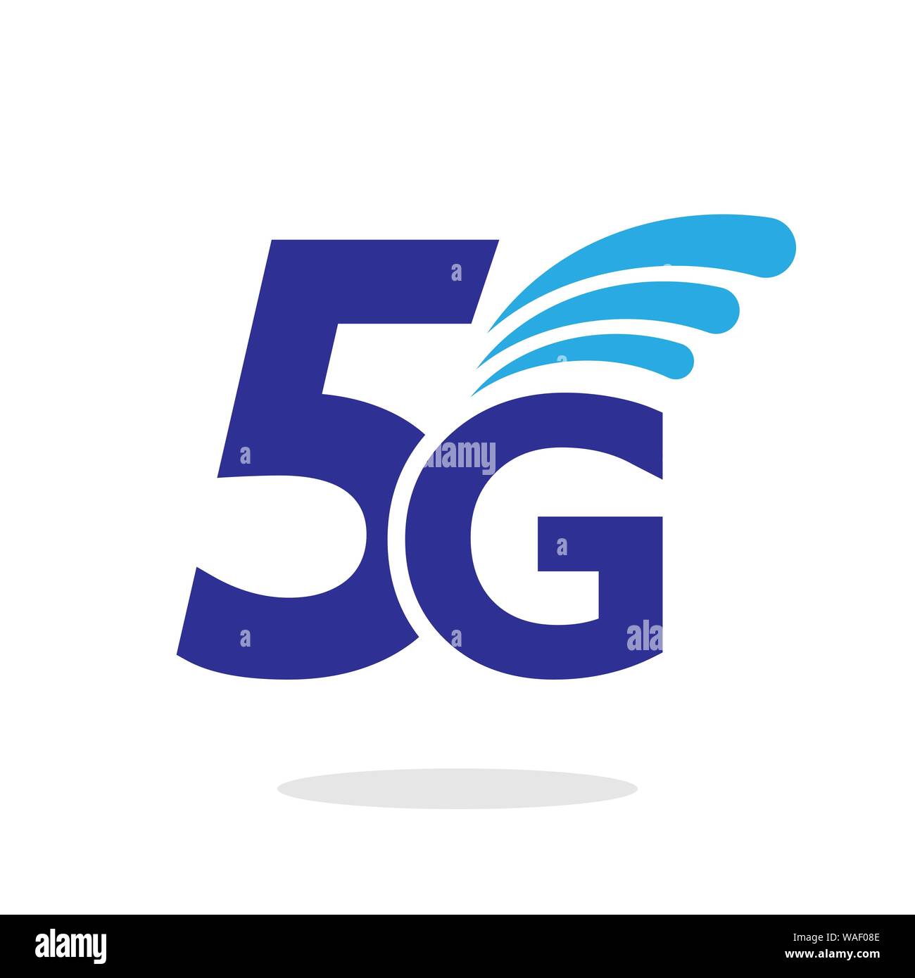 Vektor Technologie Symbol Network Sign 5G. Abbildung 5g Internet Symbol in flachen Minimalismus Stil. EPS 10. Stock Vektor