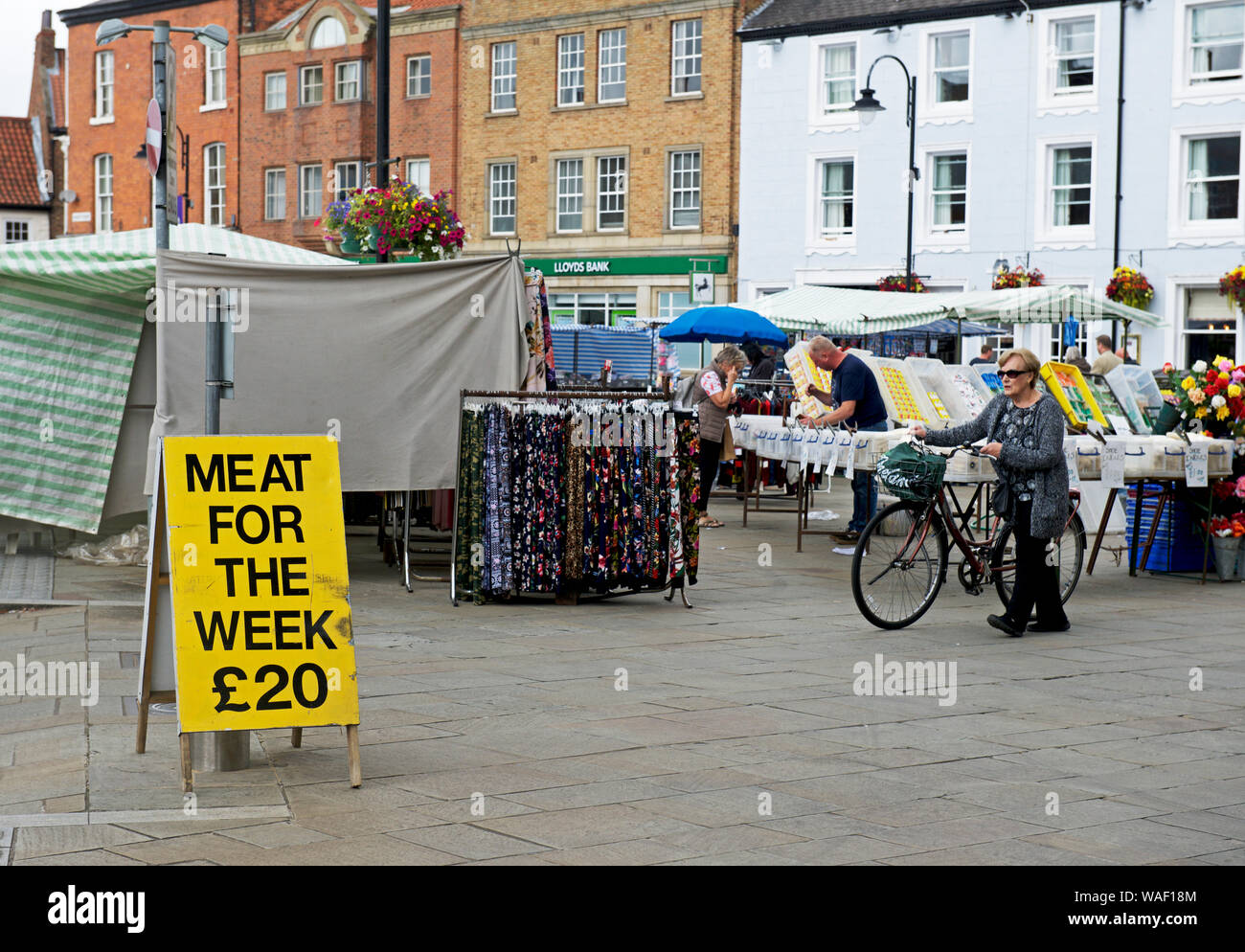 Anmelden - Fleisch für die Woche £ 20 - an Selby, North Yorkshire, England, Großbritannien Stockfoto
