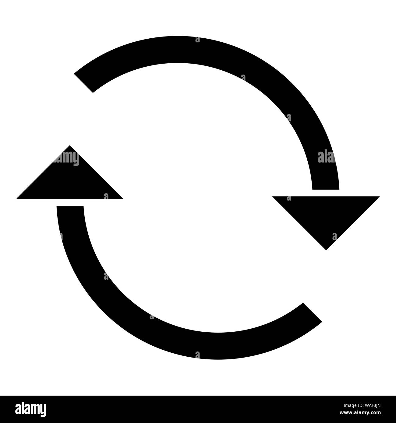 Symbol "Aktualisieren". Laden Sie das Symbol Vektor. Symbol aktualisieren. Perfekt für Website, Design, Muster, etc. Stockfoto