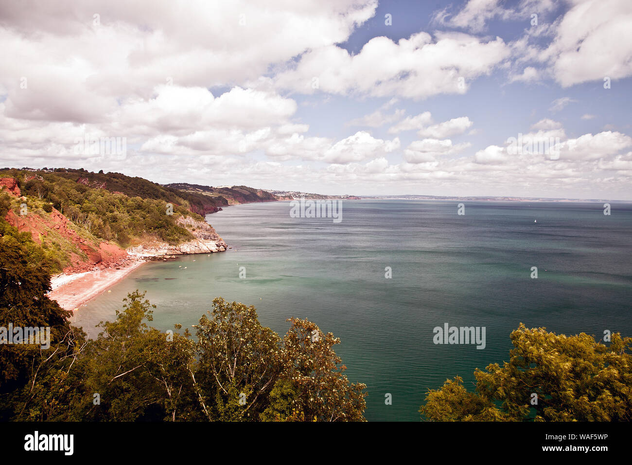 Babbacombe Bay, Devon, Großbritannien Stockfoto