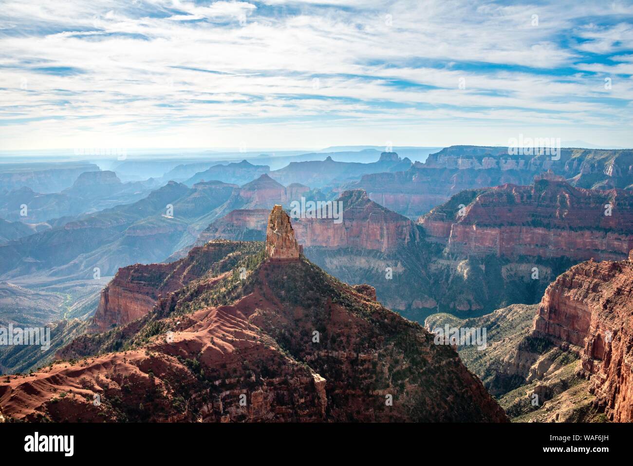 Blick von Point Imperial Mount Hayden in Canyon Landschaft, Grand Canyon National Park, North Rim, Arizona, USA Stockfoto