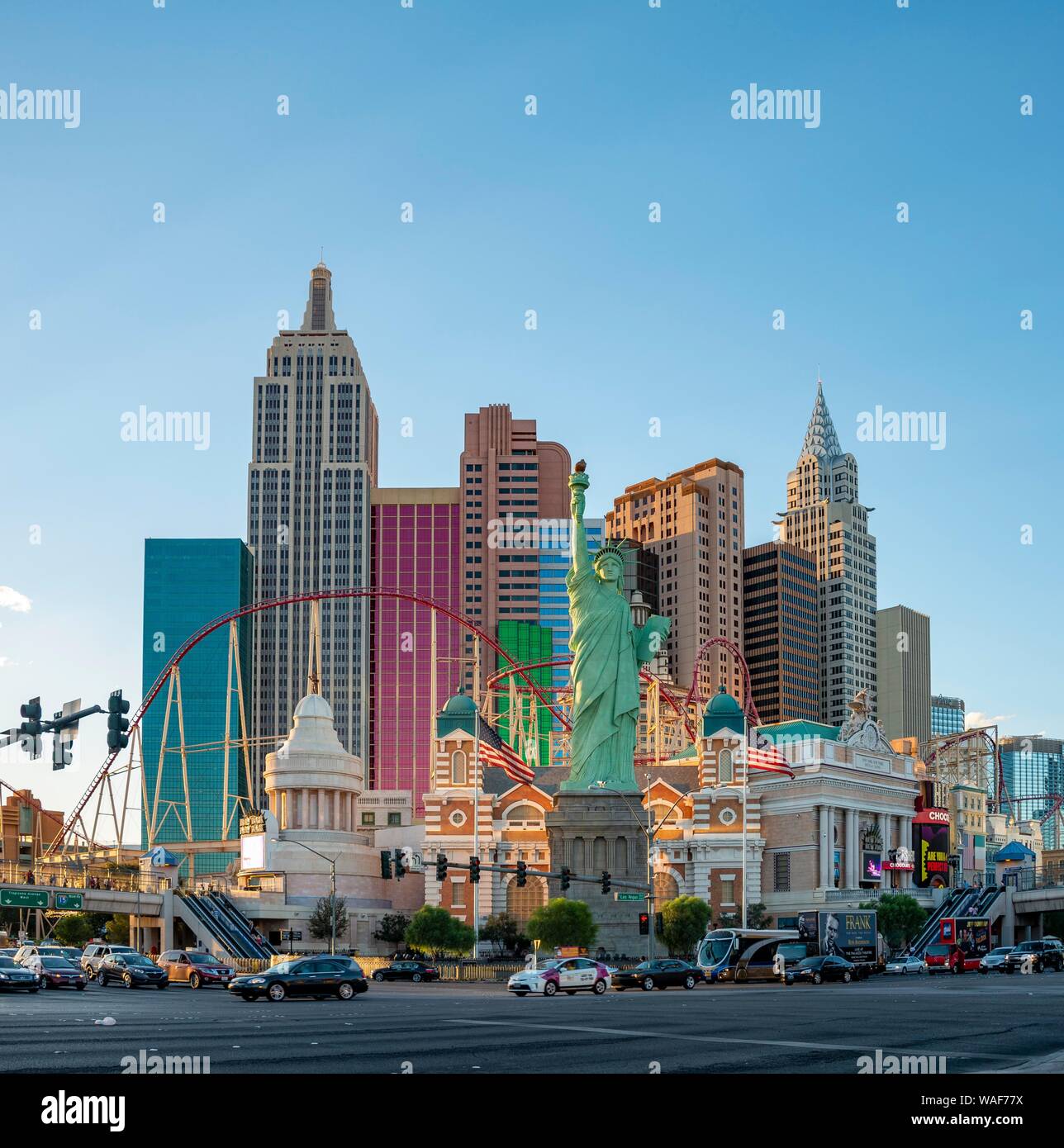 New York New York Hotel and Casino, Las Vegas Strip, Las Vegas, Nevada, USA Stockfoto