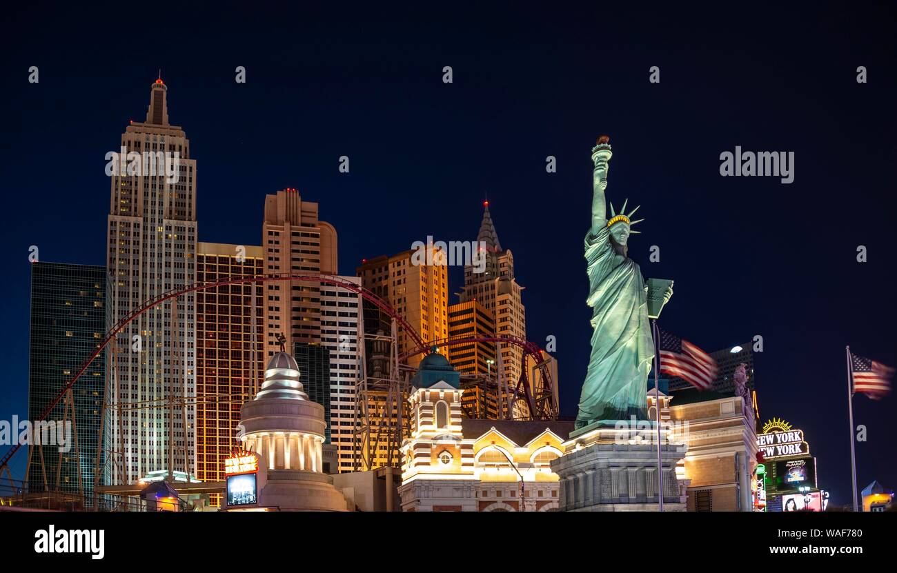 New York New York Hotel and Casino, Las Vegas Strip, Las Vegas, Nevada, USA Stockfoto