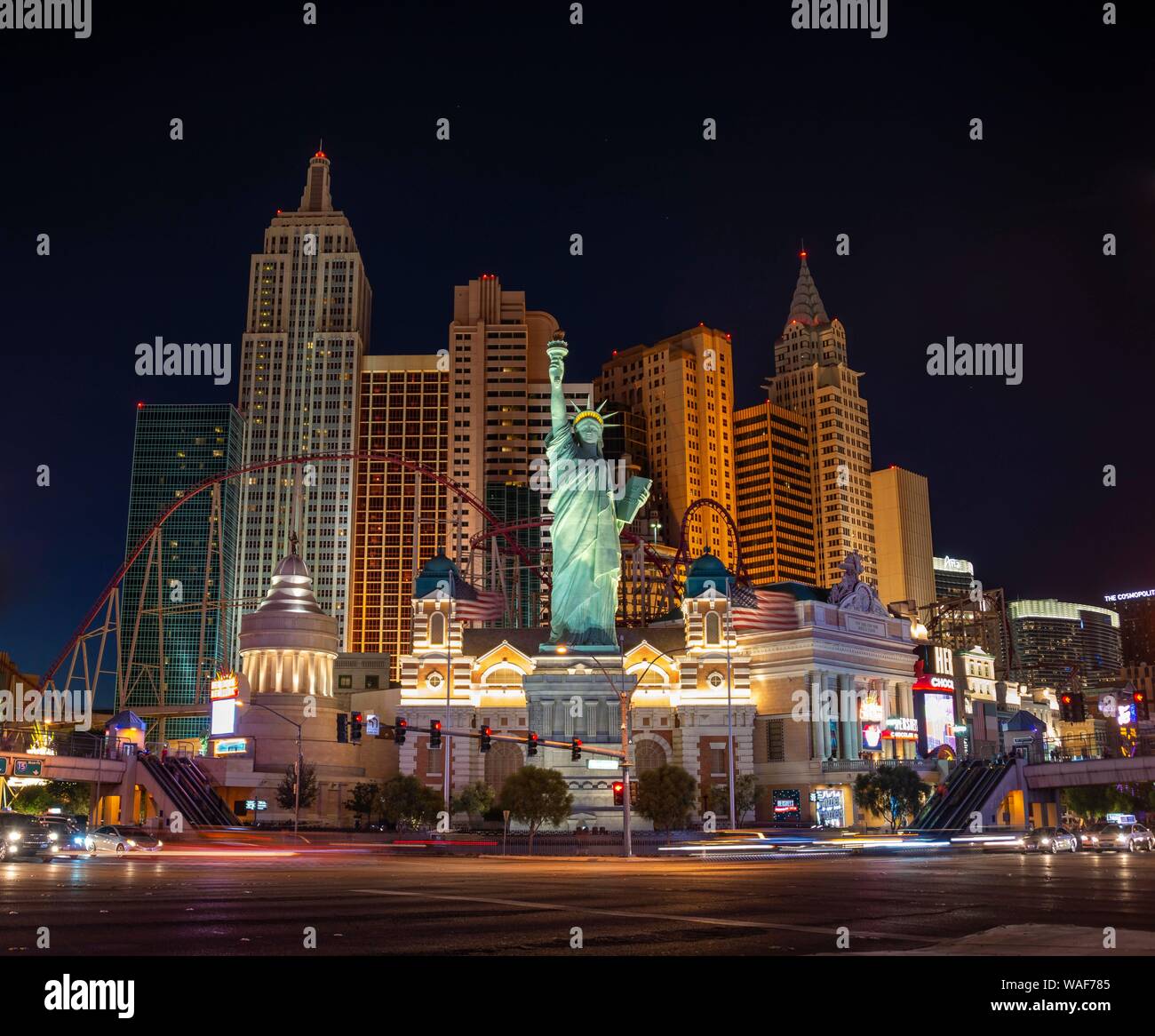 New York New York Hotel and Casino, Las Vegas Strip, Las Vegas, Nevada, USA Stockfoto