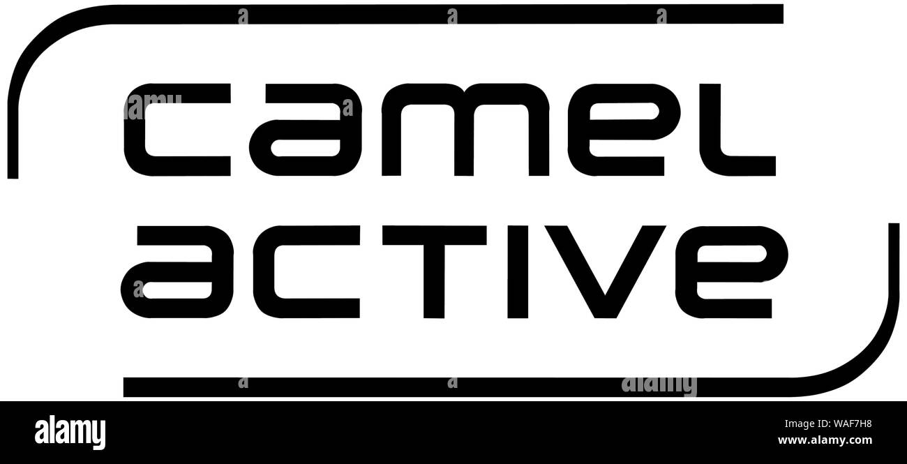 Logo, Camel Active, Schuhe, Taschen, Ausschnitt, weißer Hintergrund, Deutschland Stockfoto