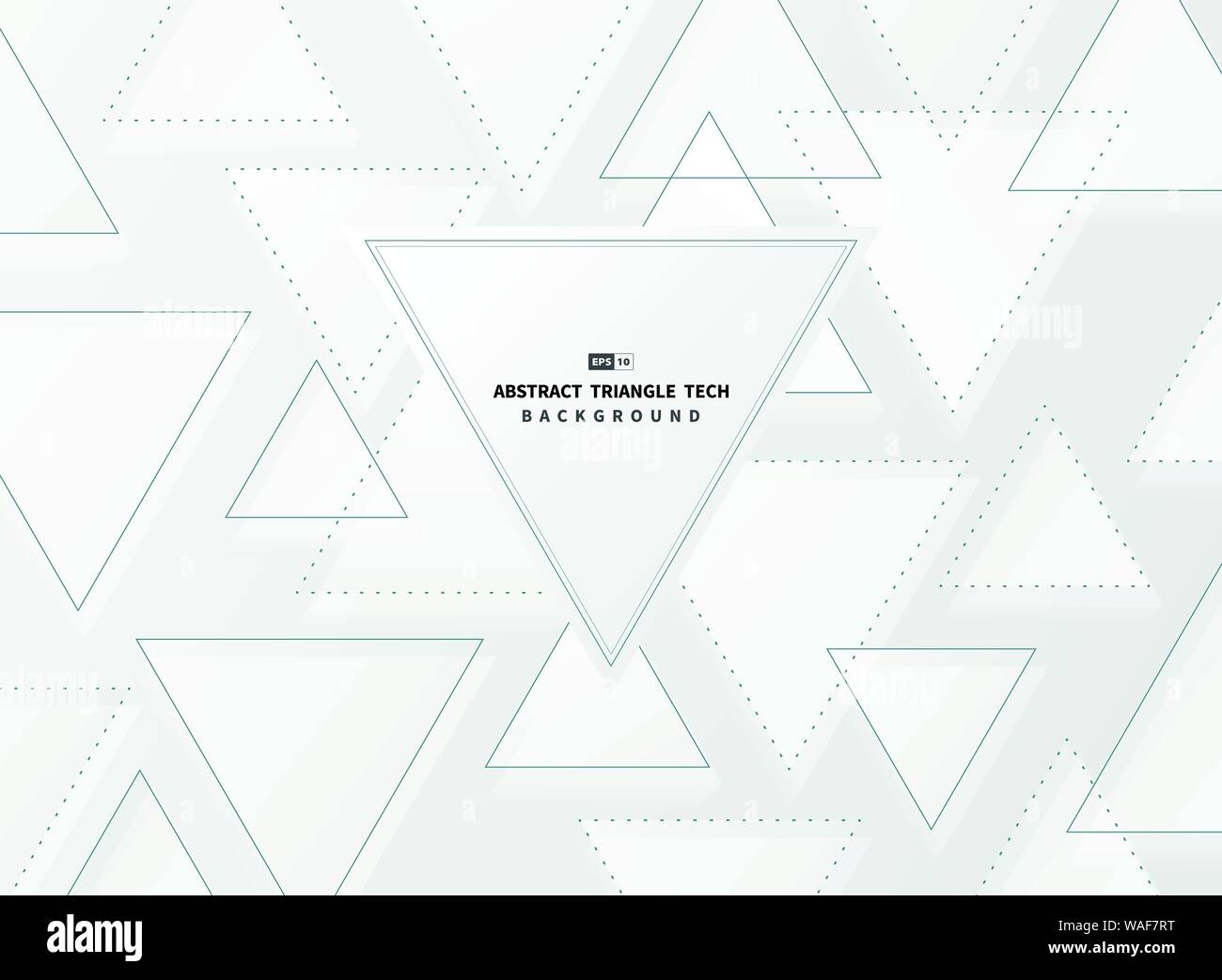 Abstrakte gradient weißen und grauen Dreieck techno Hintergrund. Verwenden Sie für Poster, Artwork, Vorlage, Präsentation. illustration Vector EPS 10. Stock Vektor