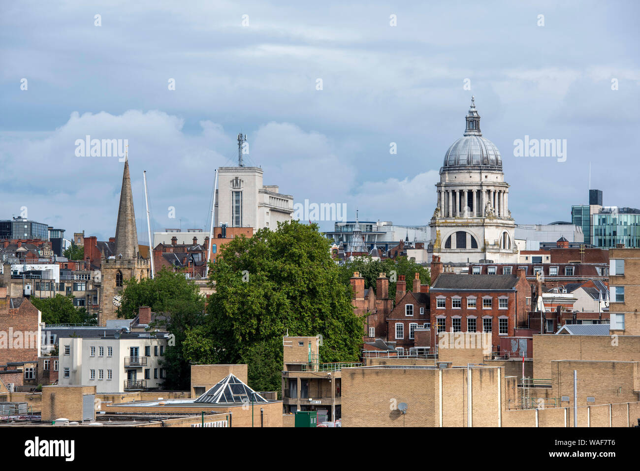 Nottingham City Centre, vom Dach der Loxley House auf Station Street in Nottingham, England Großbritannien erfasst Stockfoto