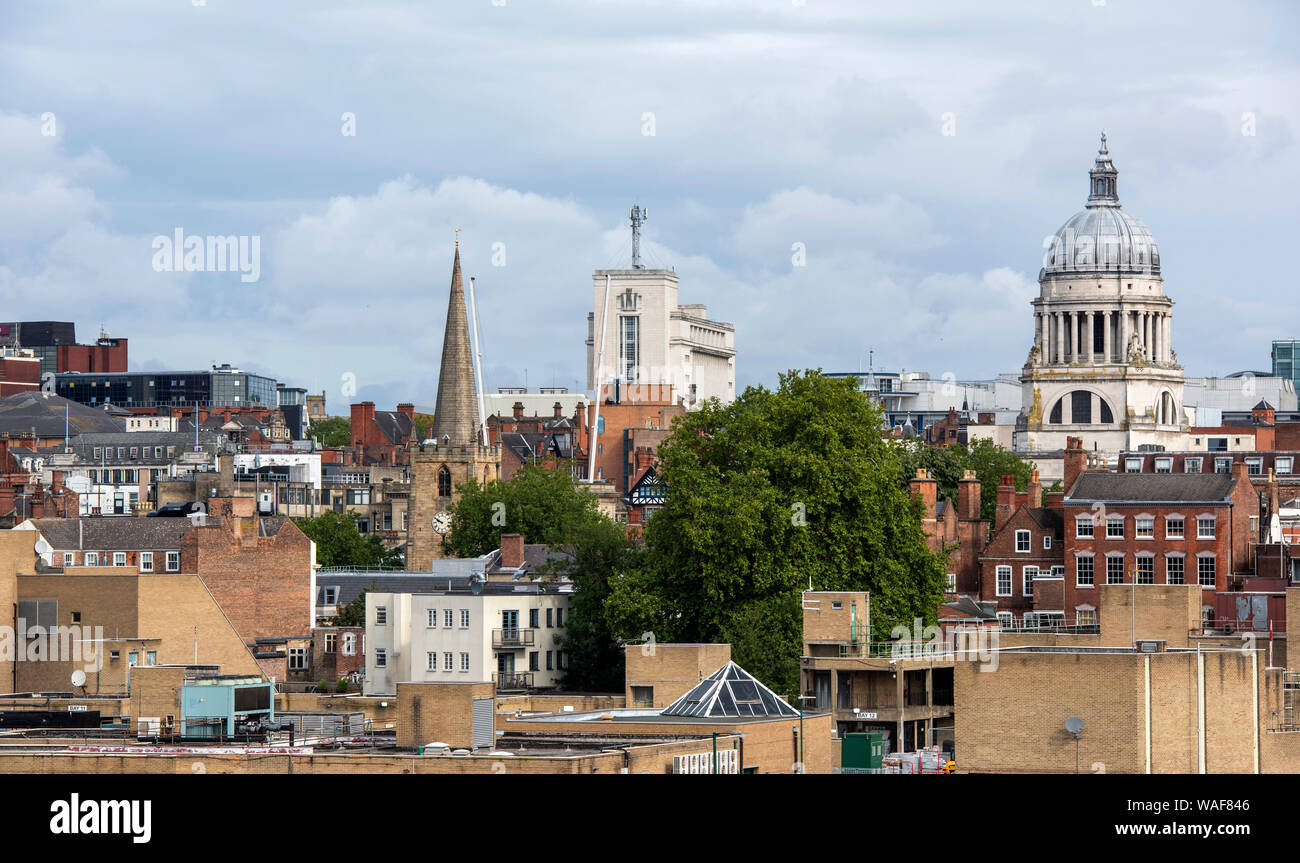 Nottingham City Centre, vom Dach der Loxley House auf Station Street in Nottingham, England Großbritannien erfasst Stockfoto