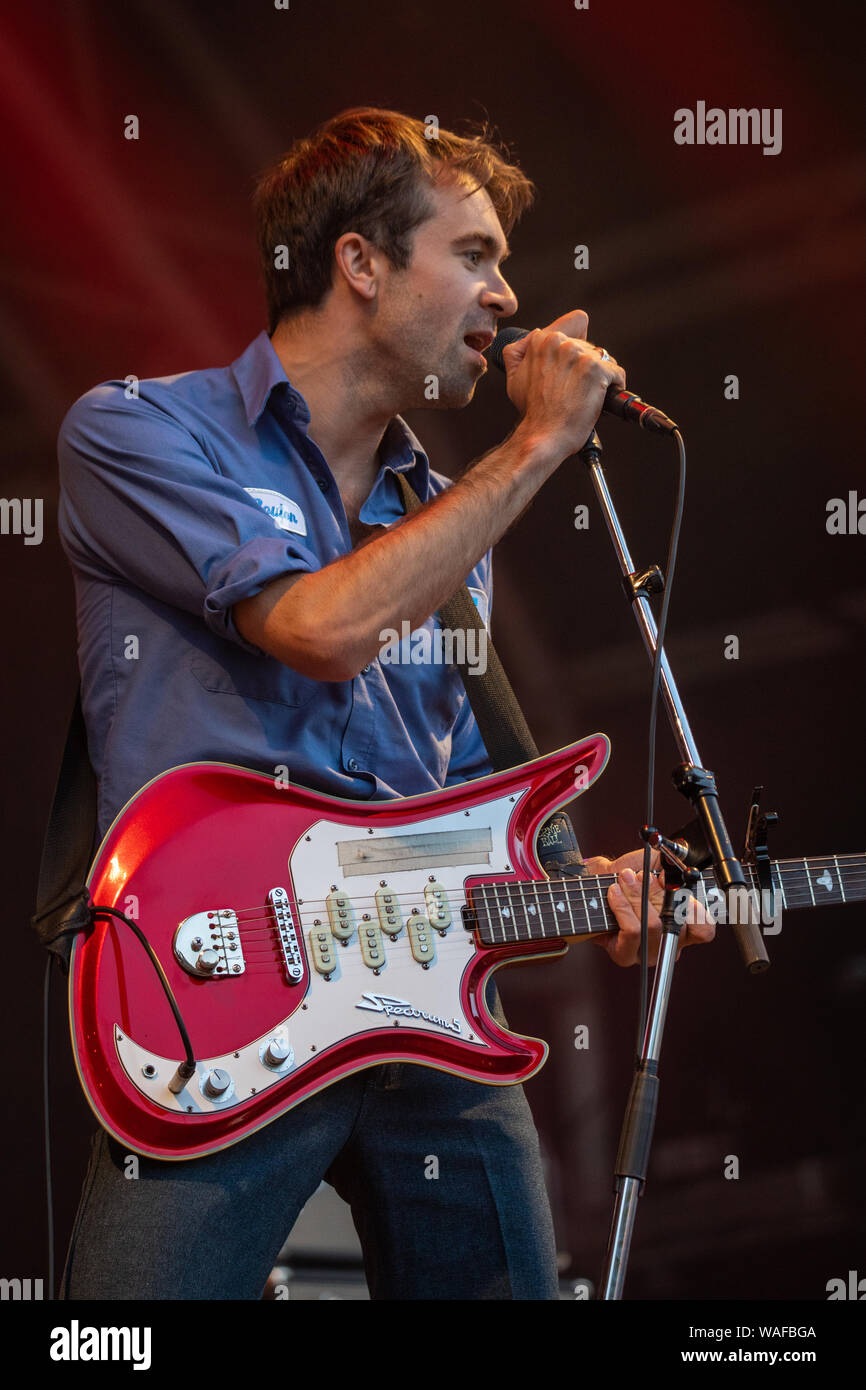 Die Impfstoffe, die live auf der Bühne Auftritt in den Garten, De Montfort Hall, Leicester 18. August 2019 Stockfoto