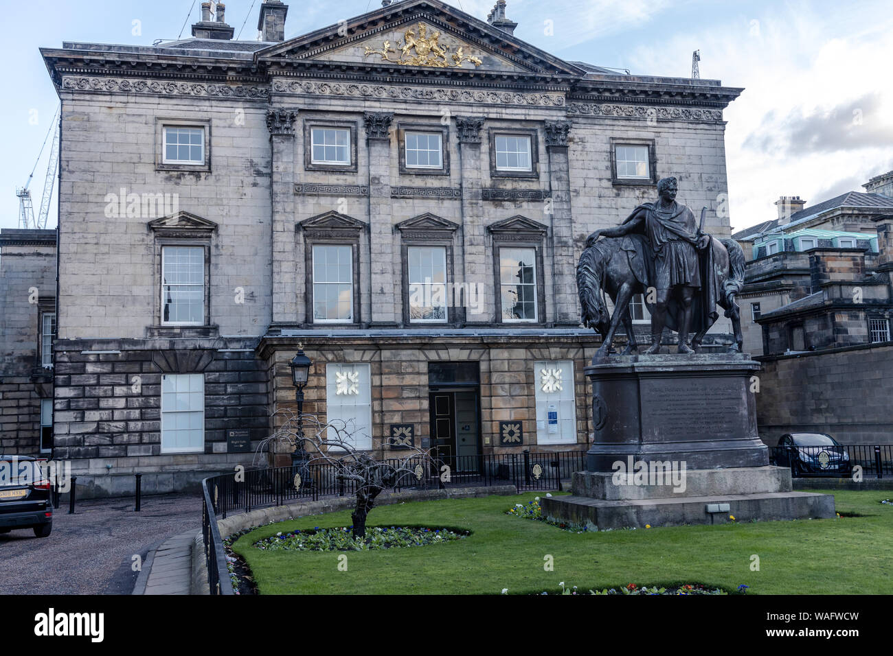 Vorplatz der königlichen Bank von Schottland, St Andrew Square RBS head Office, früher die Heimat von Sir Lawrence Dundas Edinburgh GROSSBRITANNIEN Stockfoto