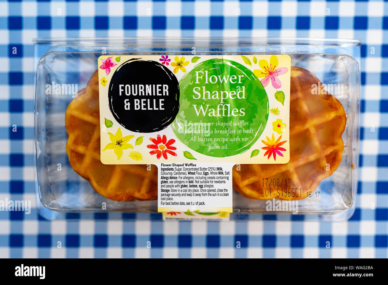 Fournier & Belle flower geformte Waffeln Stockfoto