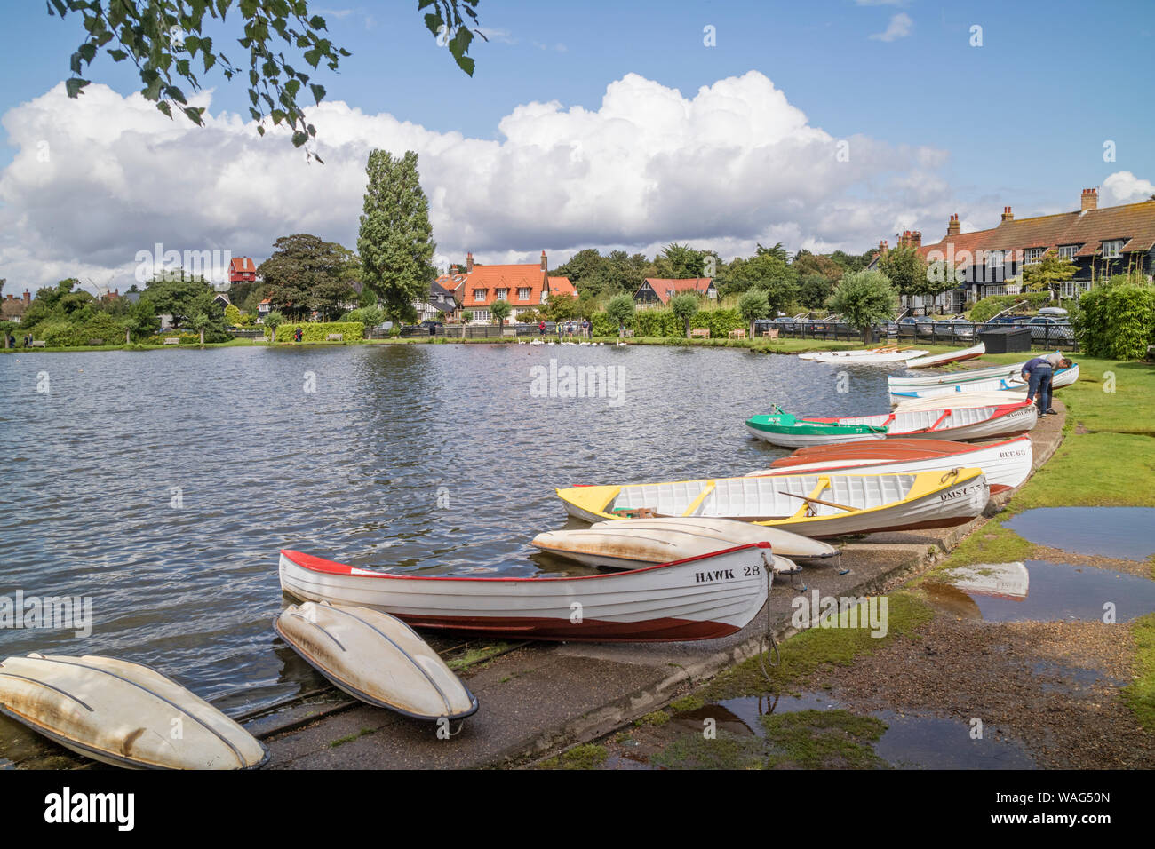 Damme ein Dorf an der Küste an der Küste von Suffolk, England, Großbritannien Stockfoto