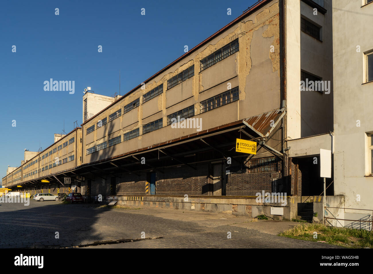 Die Gebäude der ehemaligen Freight Railway Station in Prag Zizkov (CTK Photo/Vaclav Zahorsky) Stockfoto