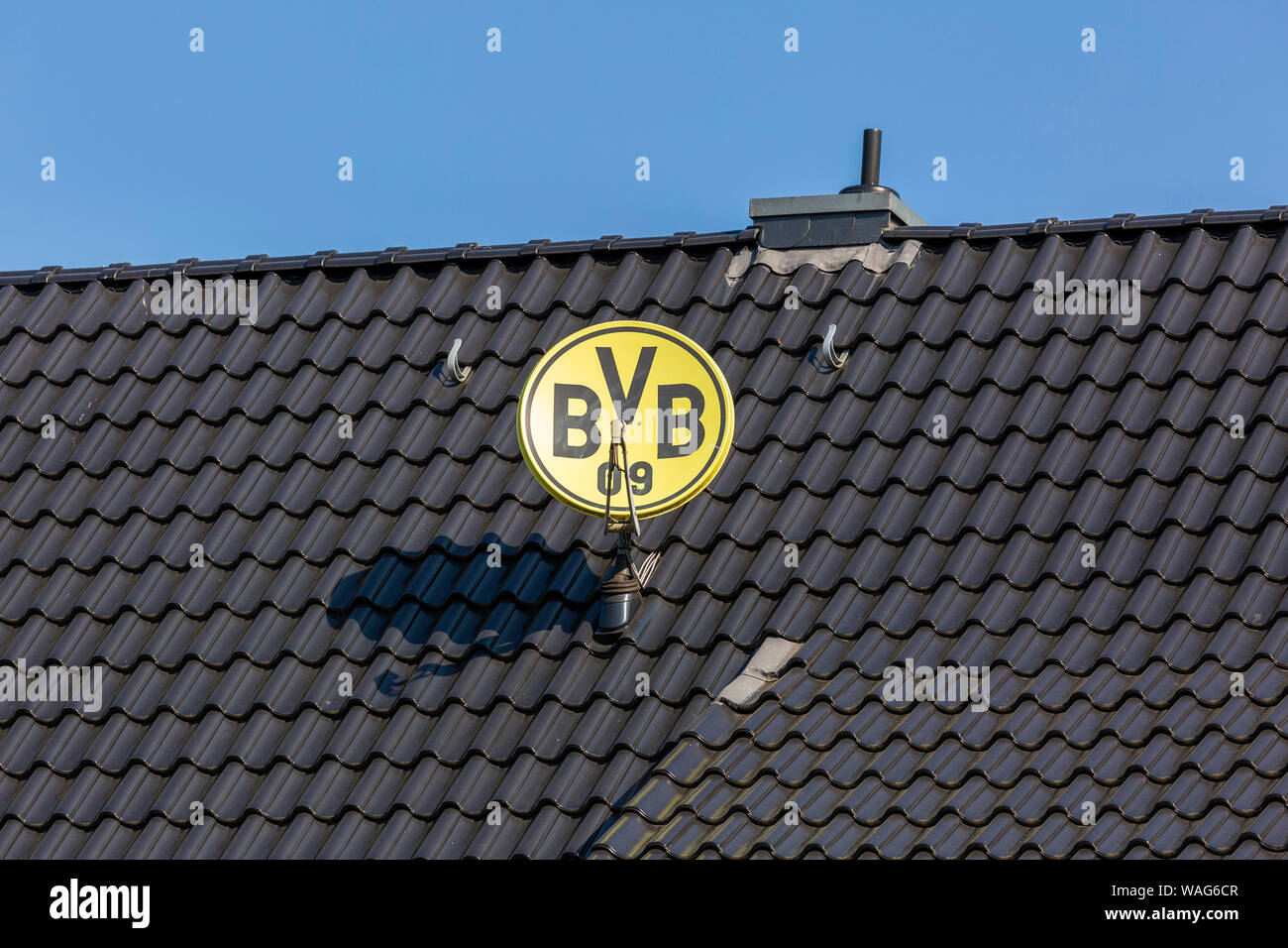 09, 1. Nationale Liga, Follower, Antenne, Antenne, Ansicht von Außen, field recording, Beschriftung, Name, Borussia, Borussia Dortmund, Bundesliga, Stockfoto