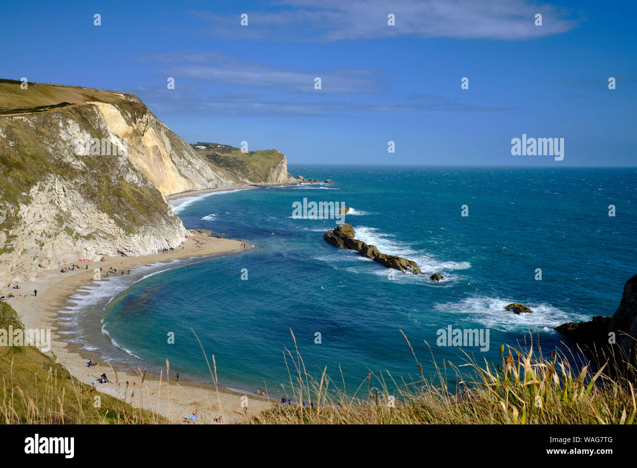 Mann-O Krieg Bay in der Nähe von Durdle Door in Dorset an der Jurassic Coast gelegen Stockfoto