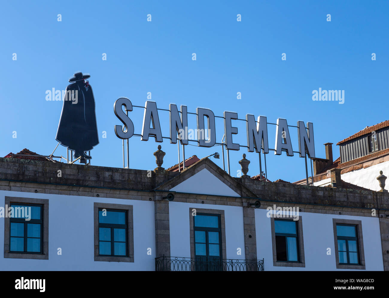 Sandeman Port Wein Zeichen Stockfoto