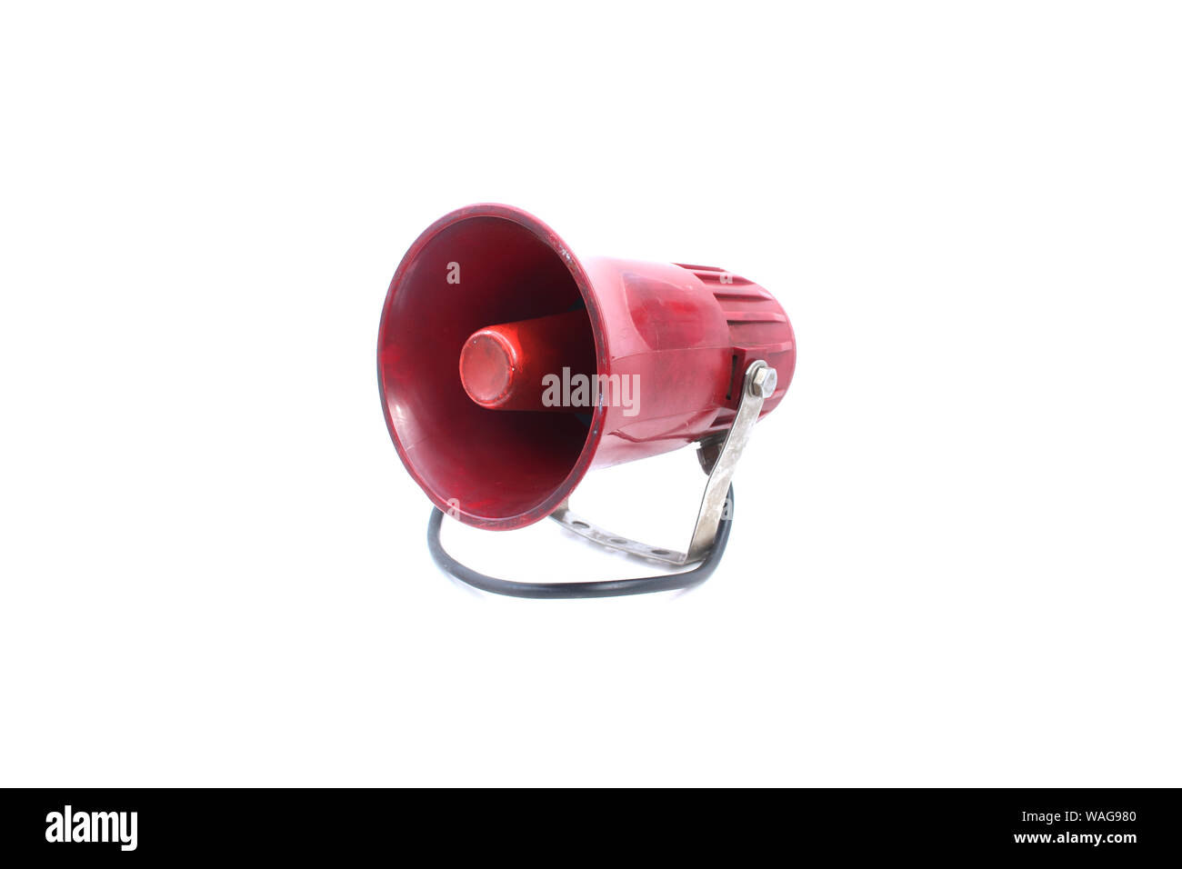 Elektrische Hupe isoliert weißer Hintergrund Stockfoto