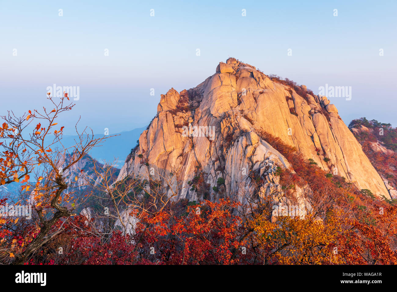 Herbst Bukhansan Berg in Seoul, Südkorea. Stockfoto