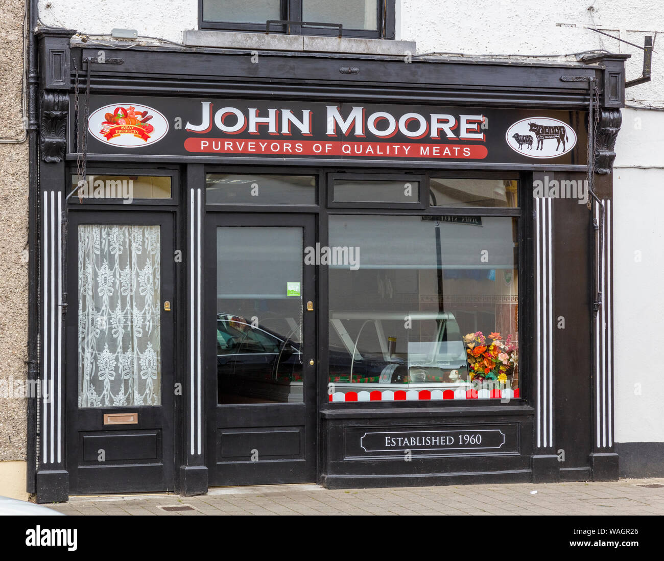 Storefront in Westport, Grafschaft Mayo, Irland Stockfoto