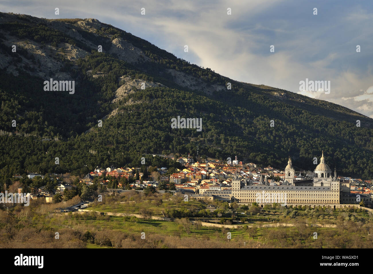 Kloster von El Escorial in San Lorenzo de El Escorial, Madrid. Stockfoto