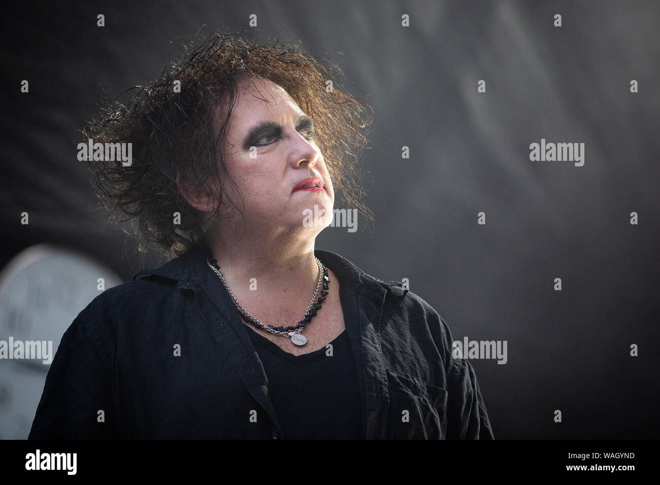 Robert Smith von The Cure bei Øyafestivalen, ein Musik Festival in Oslo, Norwegen, am 7. August 2019 Stockfoto