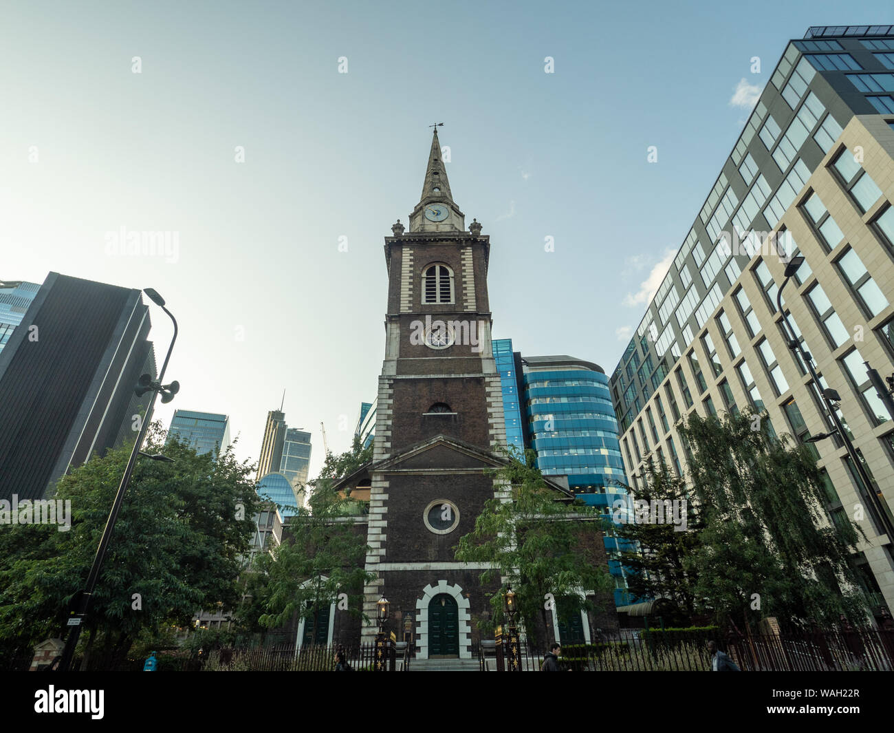 Saint Botolph ohne Aldgate Church, Aldgate Street, London, England. Stockfoto