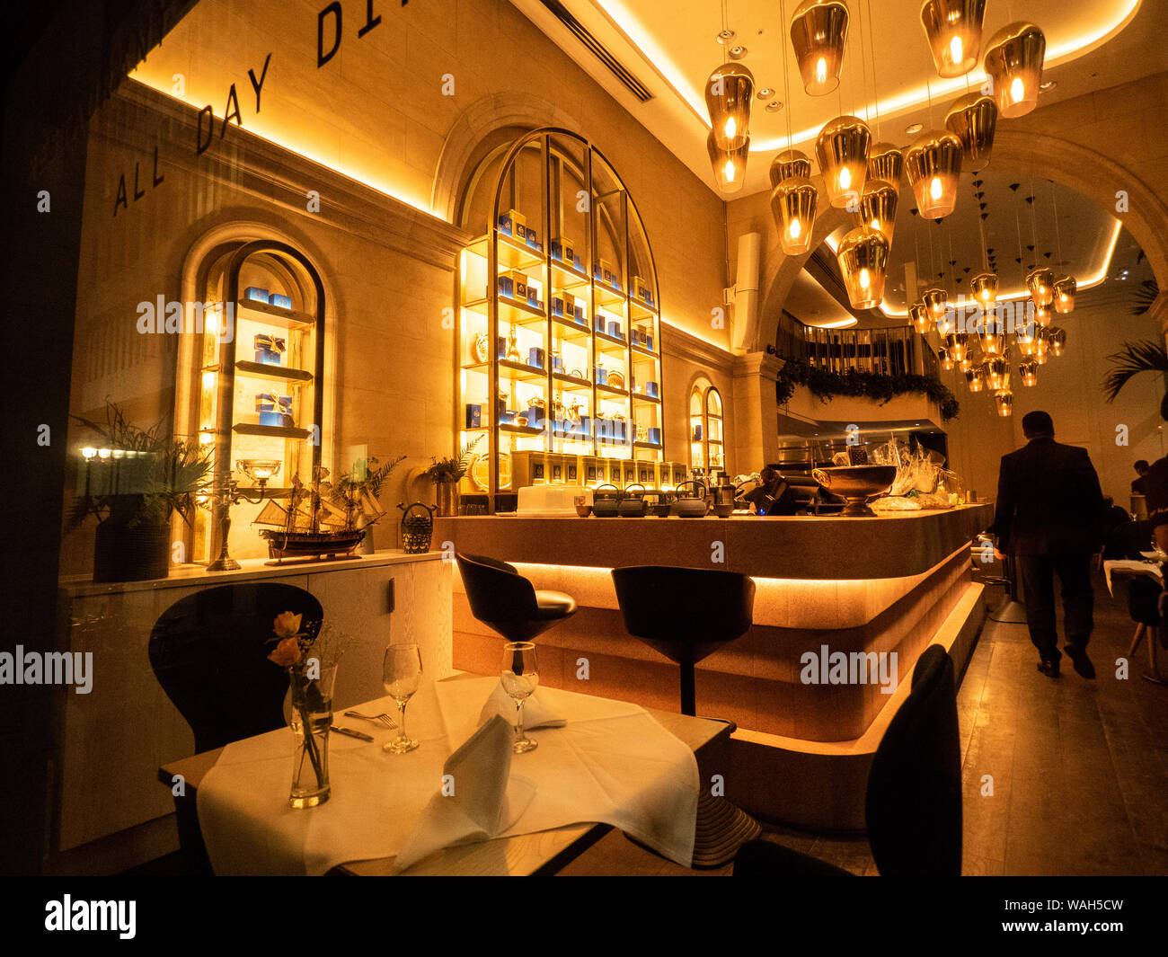 Libanesisches Restaurant Blue Garden, The Strand, London, England. Stockfoto