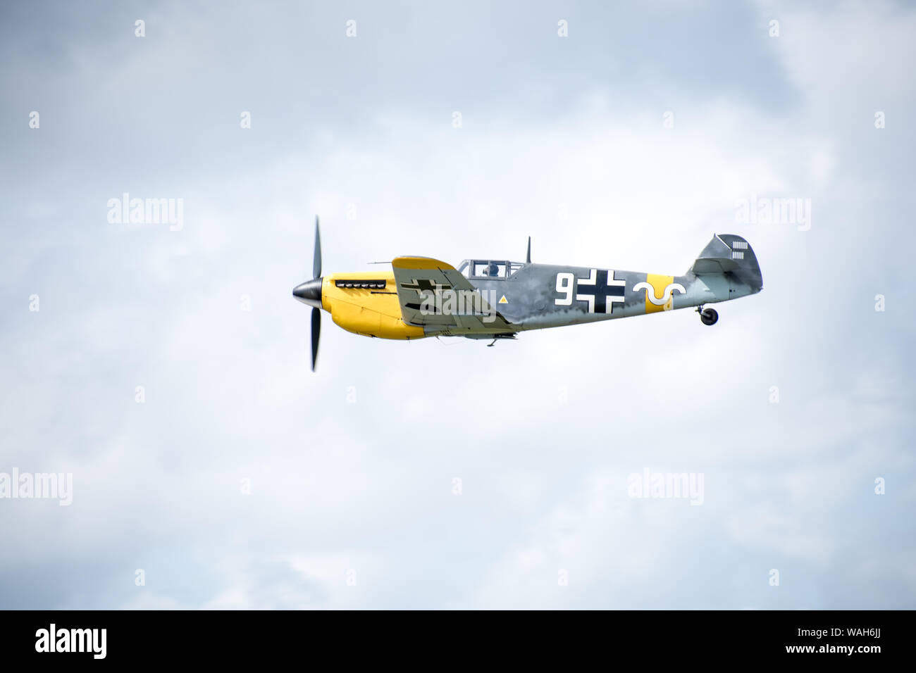 Hispano Aviación HA-1112 sonst wie Buchon/Bucheon auf Air Show Anzeige bekannt Stockfoto