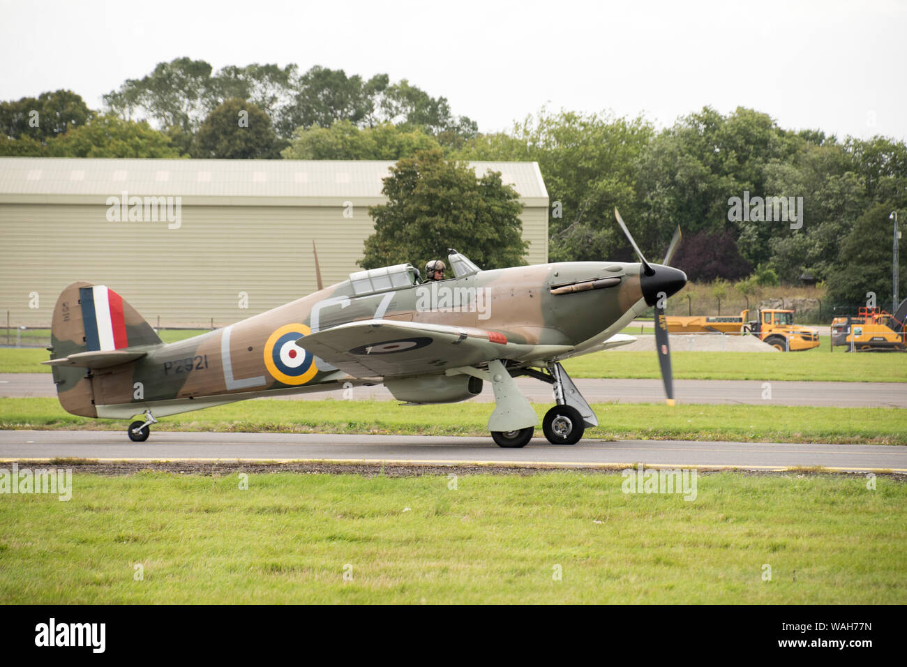 Erbe Hangar Hurrikan Stockfoto