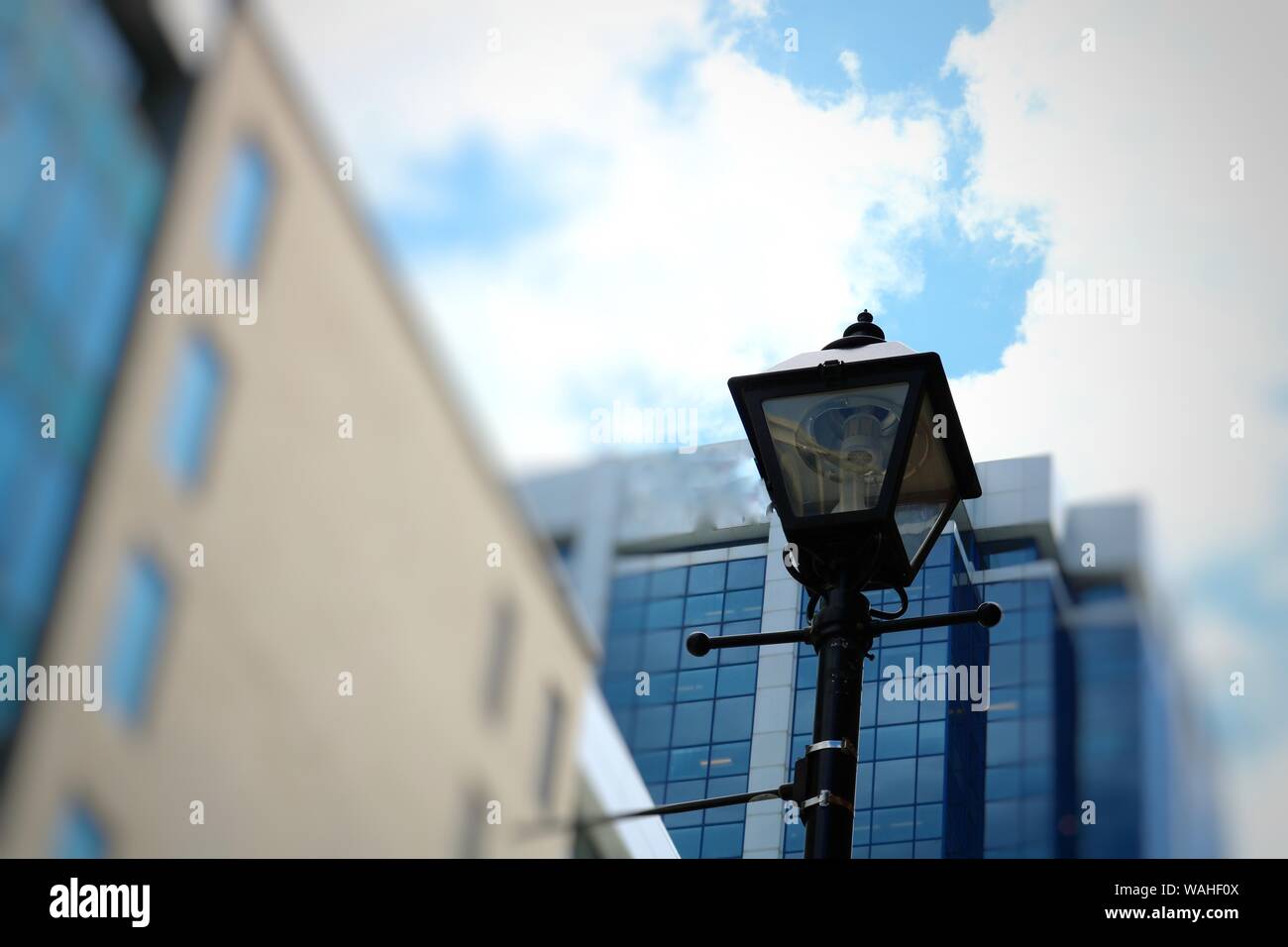 Historische Lamp Post in der Innenstadt von Halifax! Stockfoto