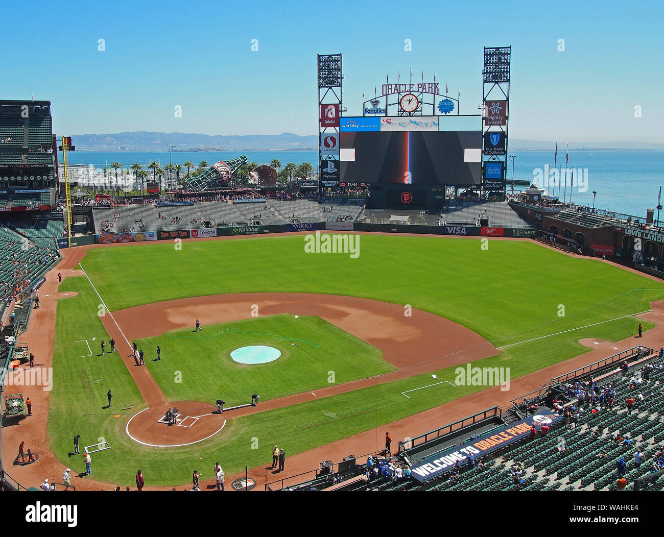 Oracle Park, Heimat der San Francisco Giants Baseball Team. Kalifornien Stockfoto